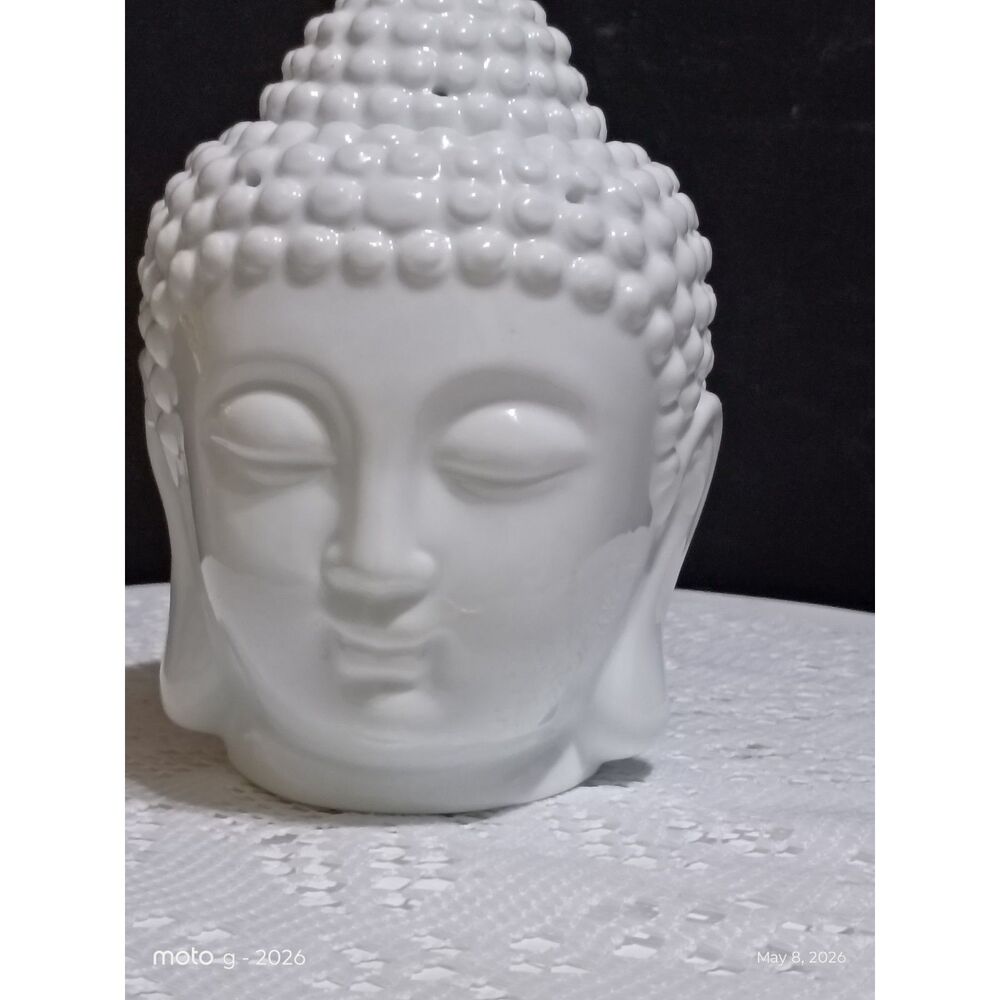 White Buddha Head for Essentials diffuser or Wax Melt Warmer~Vintage~